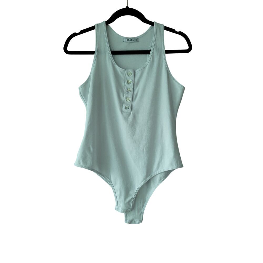 Bodysuit white shell buttons size L